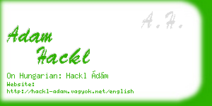 adam hackl business card